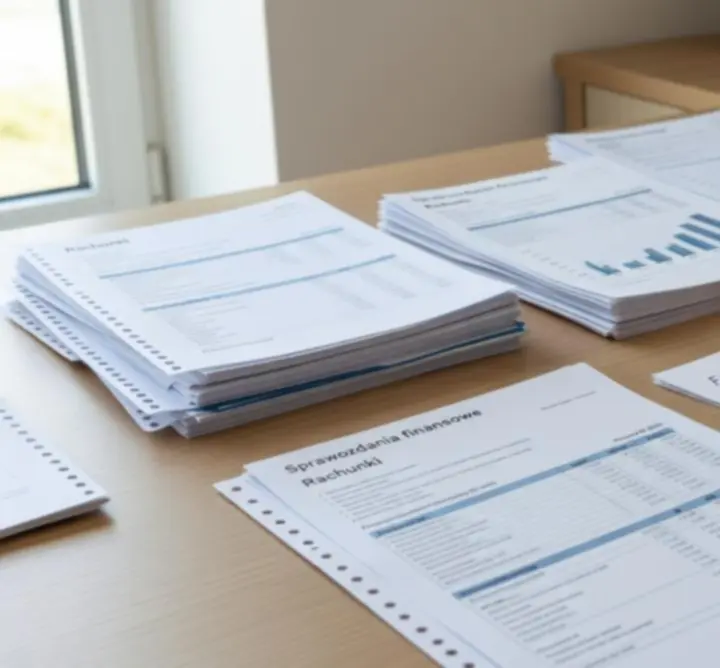 Specjalista OKSANA ZACHARUK OIK wspierający klienta przy wystawianiu faktury w biurze