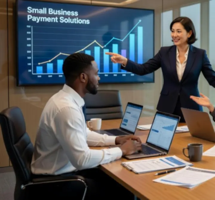 Praca zespołu biurowego nad procesami płatniczymi